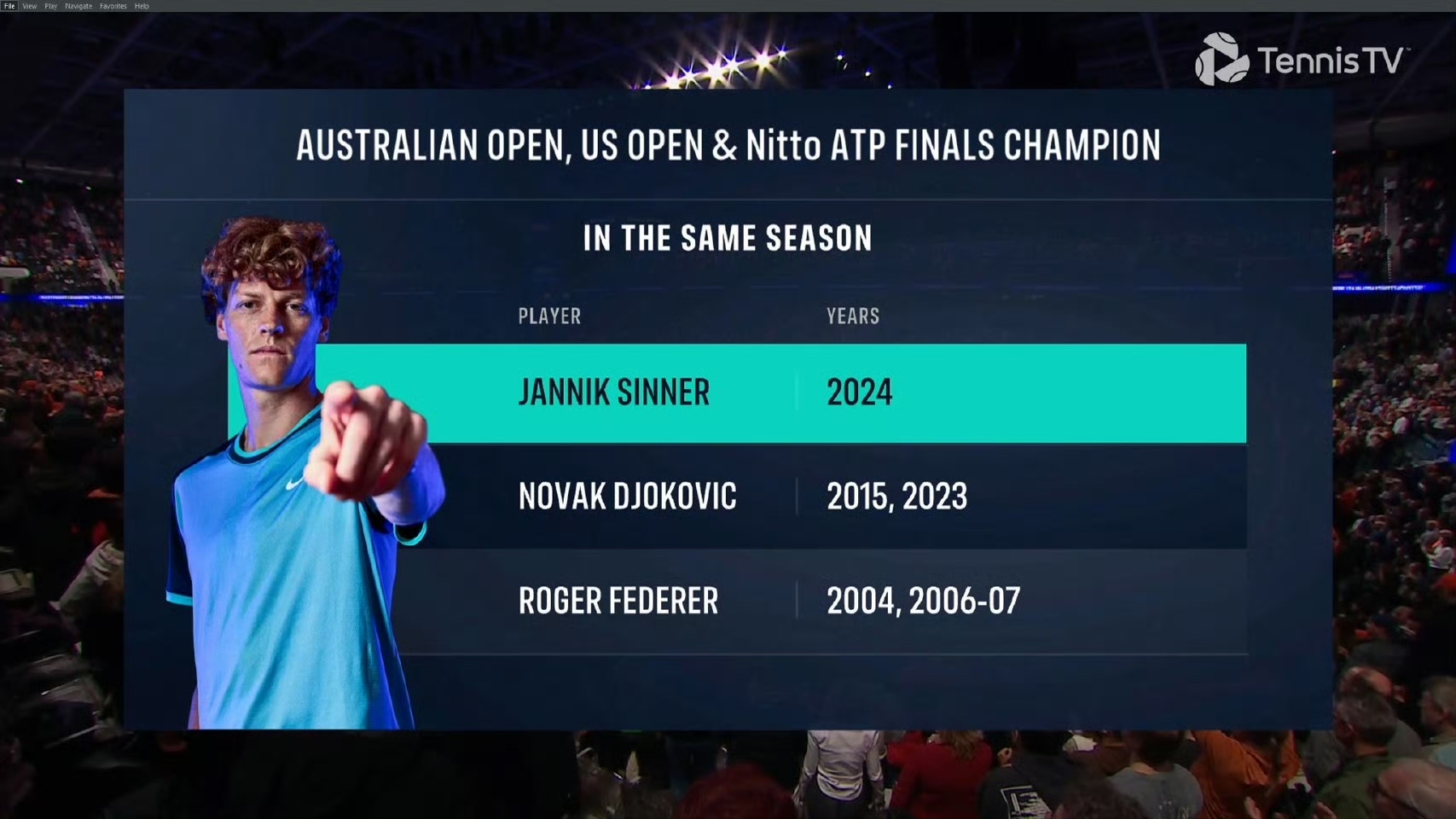 年终总决赛翻盘澳网，辛纳关键制胜的简单介绍